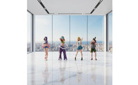 Street Photo Girl Figurines Detailed Paint Resin Mini People Display Decoration