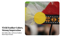 Gender-Neutral Feather Headdress Real Feathers Tribal Chief Headpiece Easy to Wear for Performers, Stage Performance, School Plays
