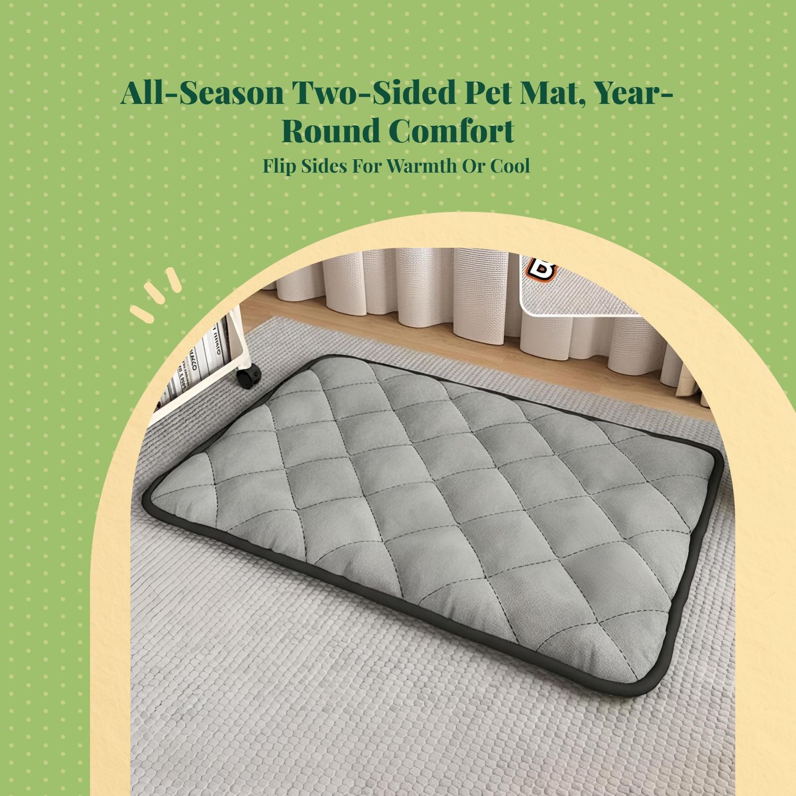 Reversible Pet Cooling & Warming Mat, Non-Slip, Washable