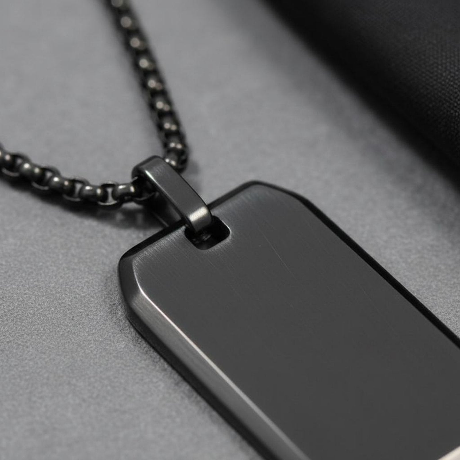 Mirror Finish Dog Pendant Necklace Beveled Trim Fashion Jewelry Low Maintenance