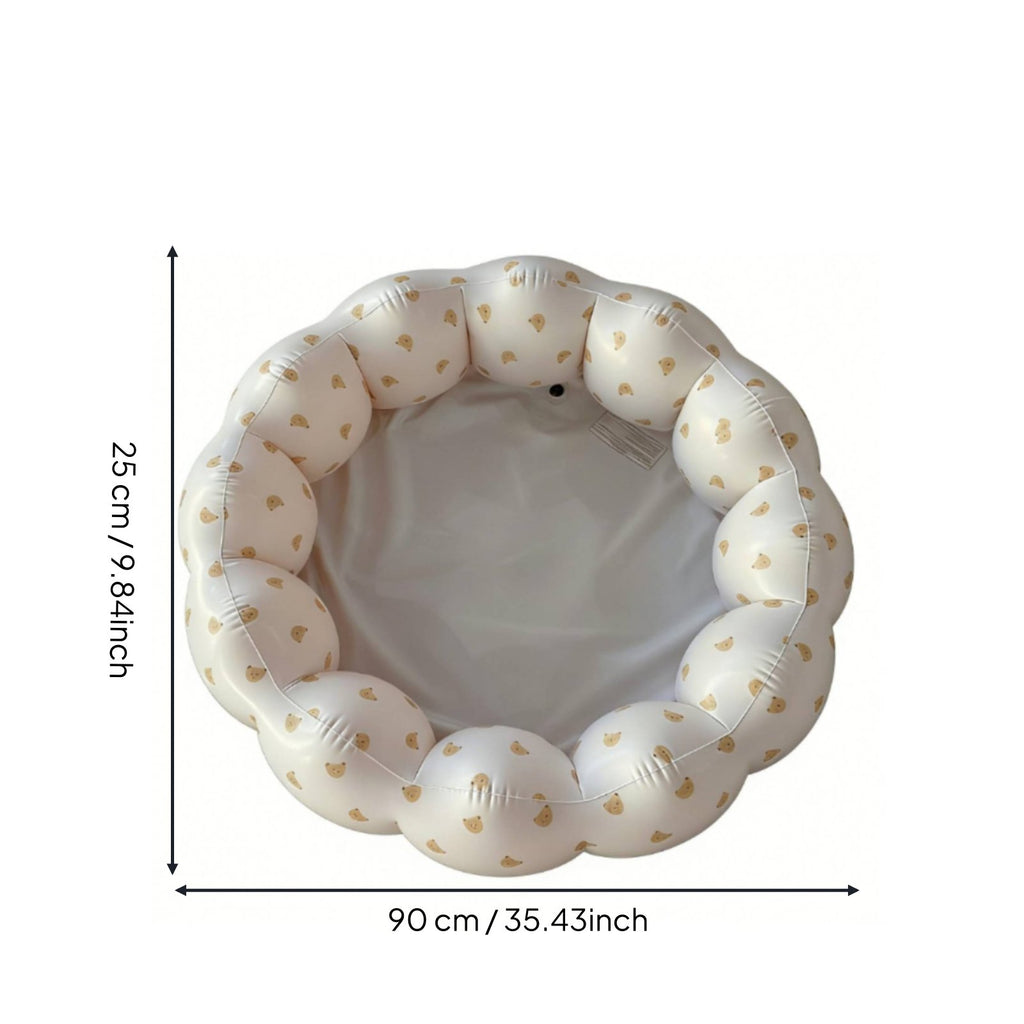 Portable Baby Pool Petal Shape Round Inflatable Ball Play Area Eco-Friendly PVC