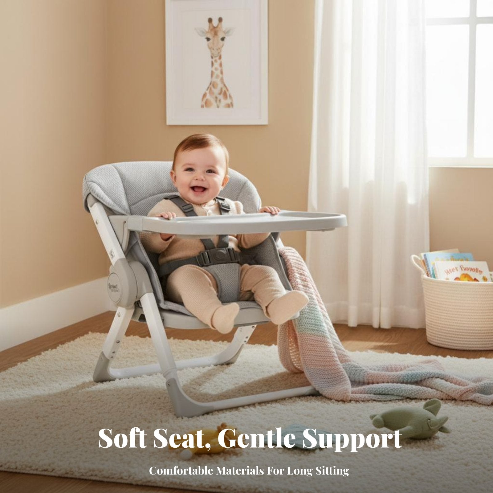 Portable Feeding Seat Safe and Stable Baby Booster Multi-Functional for Toddlers