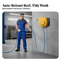Hardware Tool Metal Fittings Kink Resistant Retractable Air Hose Reel for Garage