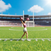 1:64 Cheerleader Figure Dynamic Pose Miniature Cheering Squad Model for Dioramas
