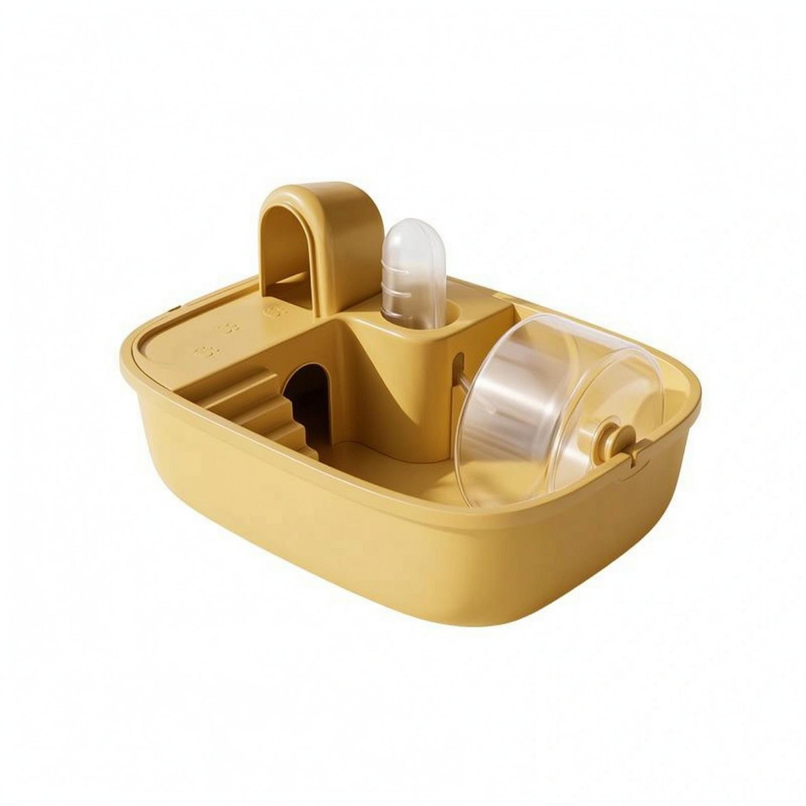 Transparent Hamster Cage Rounded Corners Small Pet Carrier Cage Solid-Sided