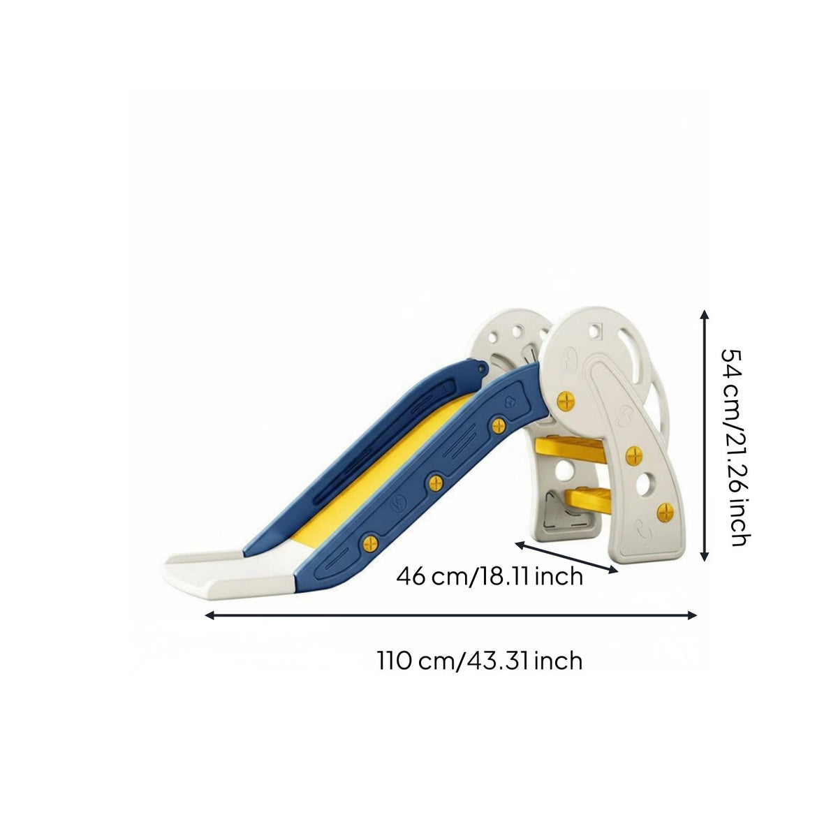 Folding Kids Slide Easy to Store Indoor Young Child Slide Stable Structure Play Equipment for Infants, Young Children