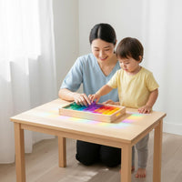 Acrylic Building Blocks Cognitive Learning Sensory Color Board Colorful Transparent Color Blocks for Preschool, Classroom