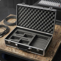 Aluminum Audio Device Case Sturdy Build Hard Audio Device Case Shock Resistant
