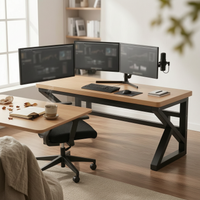 Computer Desk Thick Desktop Wood Computer Desk Sturdy Study Table for Students