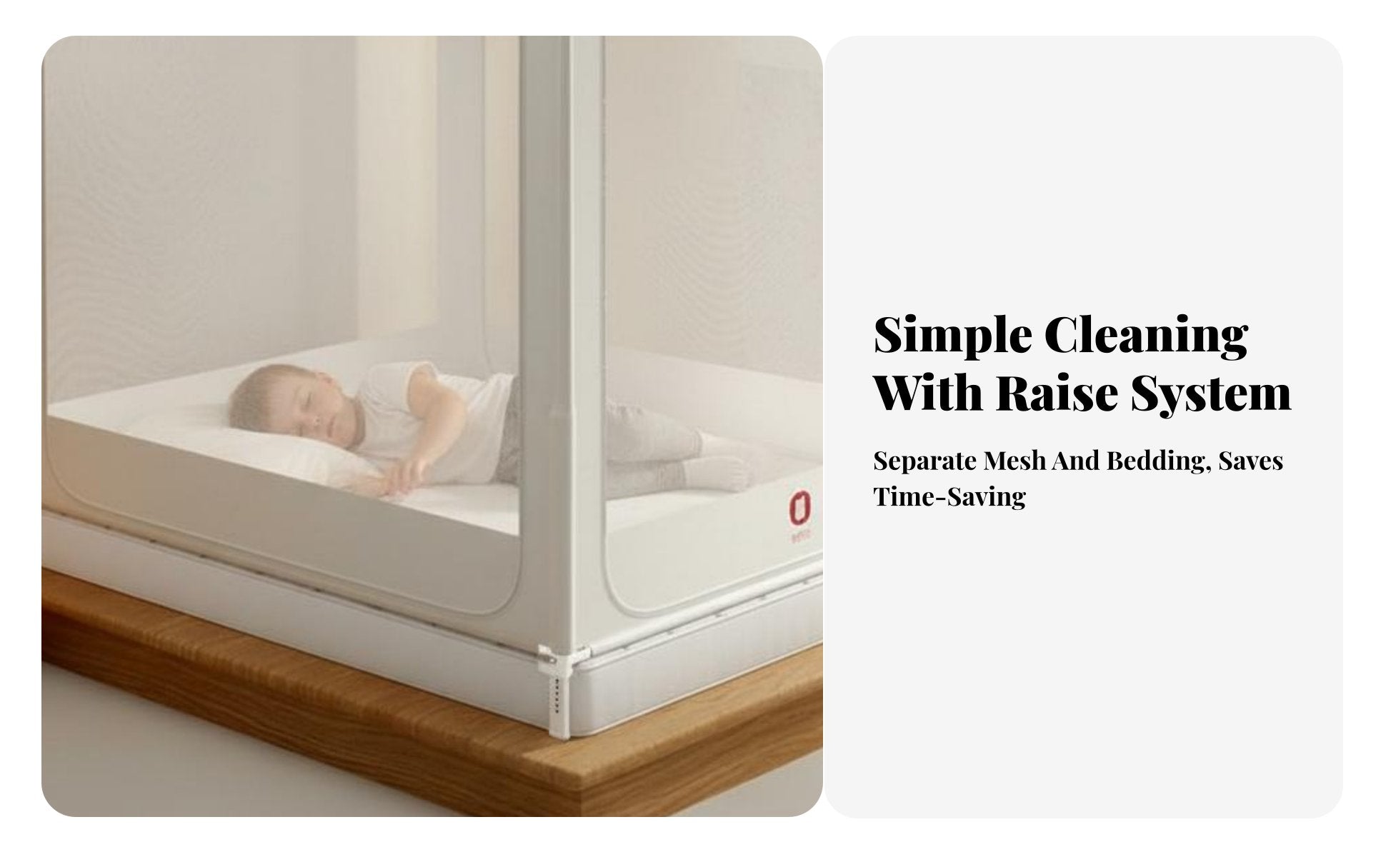 Young Child Bed Enclosure Anti-Fall Design Child Safety Gear Adjustable Height Dense Mesh for Infants, Parents