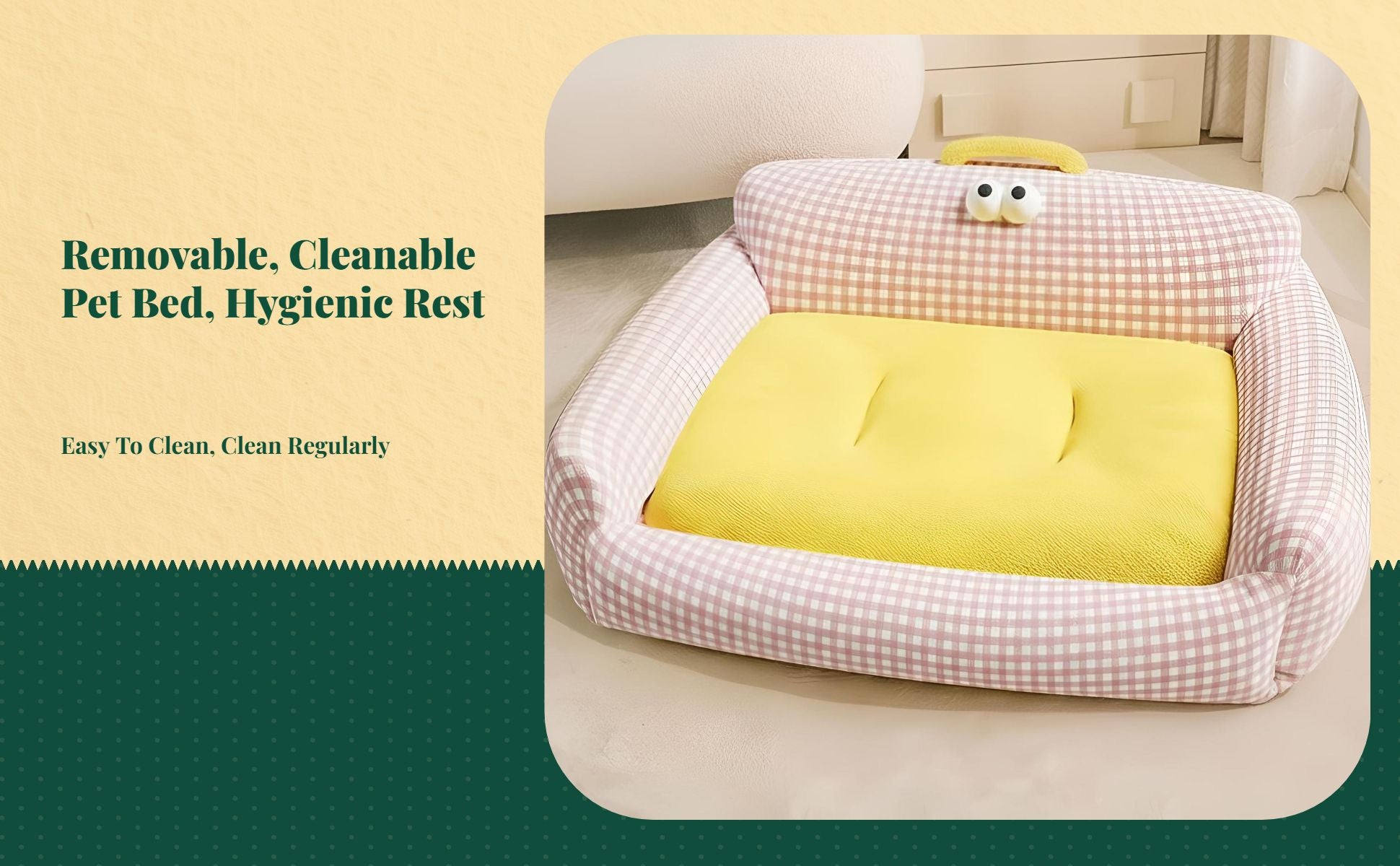 Removable plush pet sofa bed for all-season comfort