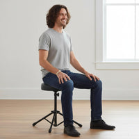 Round Drum Throne Stable Base Adjustable Drum Throne Foldable for Stage, Studio