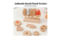 Fine Motor Skills Wooden Pastry Toy Wooden Ice Cream Toy Ice Cream Playset for Children