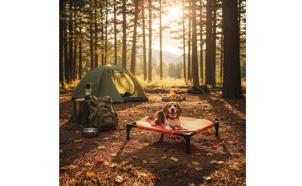 Elevated Dog Bed Foldable Raised Pet Cot Weather Resistant for Camping, Travel