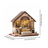 DIY Miniature House Sturdy 3D House Model Display Piece for Desk, Bookshelf