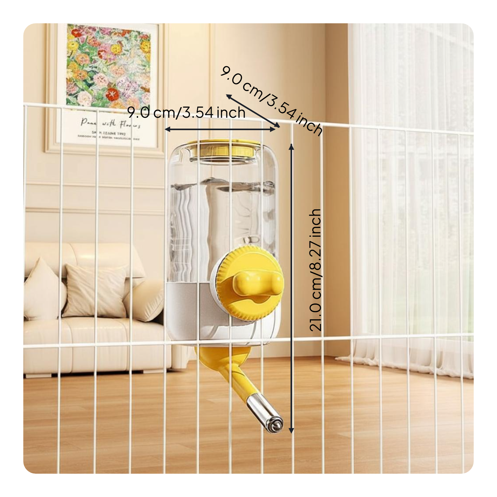 Leakproof dog water bottle for cages