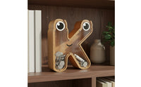 Transparent Letter Bank Clear Design Wooden Letter Piggy Bank for Young Children