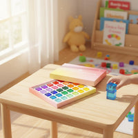 Building Blocks Creative Play Rainbow Acrylic Blocks Smooth Edges Colorful Cubes for Preschoolers