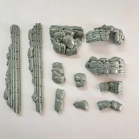 Tank Model Parts with Sandbag Protective Plating 1/35 Scale for Dioramas
