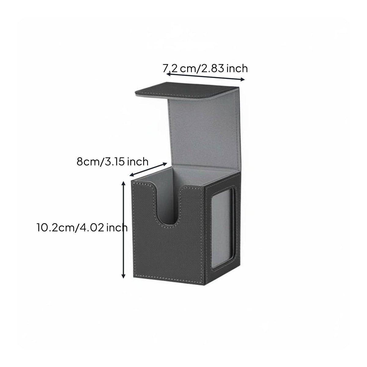 PU Leather Card Deck Box Hard Shell PU Leather Card Case Compact for Gamers