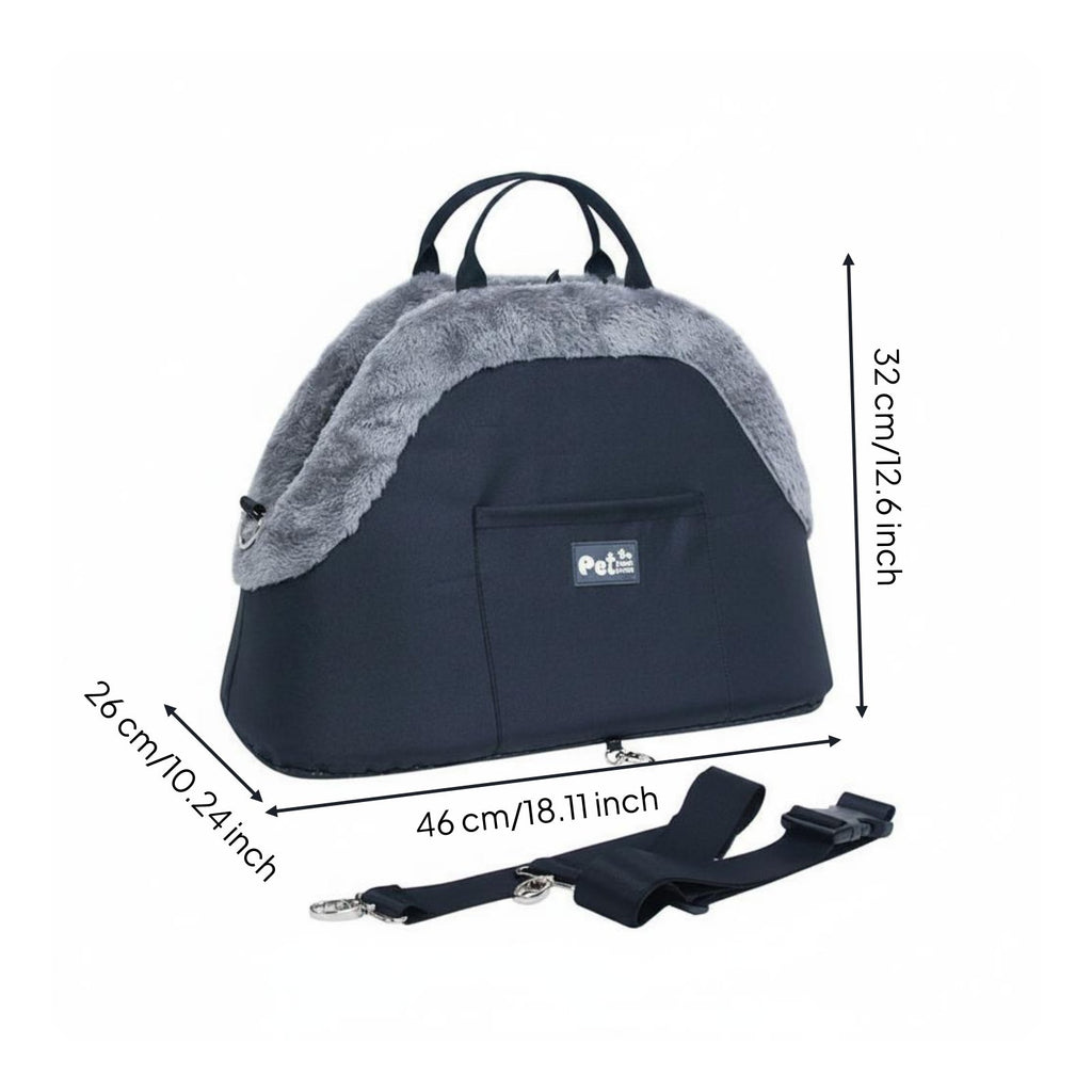 Dog Travel Carrier Bag Fleece Liner Shoulder Pet Carrier Minimalist Design