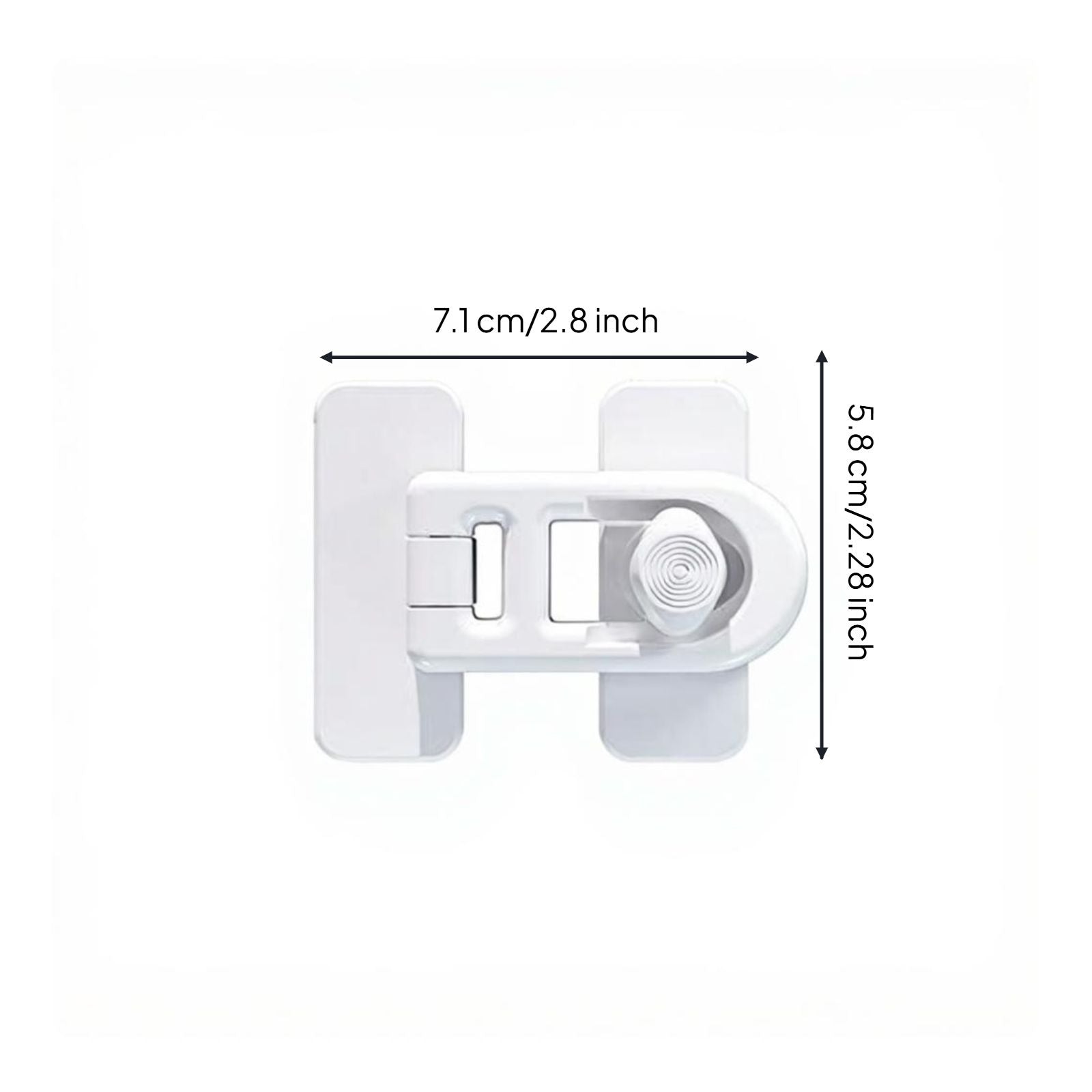Infant Security Lock, Infant protected Cabinet Latch, Easy Installation, Drawer, Refrigerator, Door, Alabaster