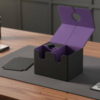 Leader Deck Box Portable Double Deck Box Secure Trading Card Case Anti-Slip Texture Collectible Storage Scuff Resistant