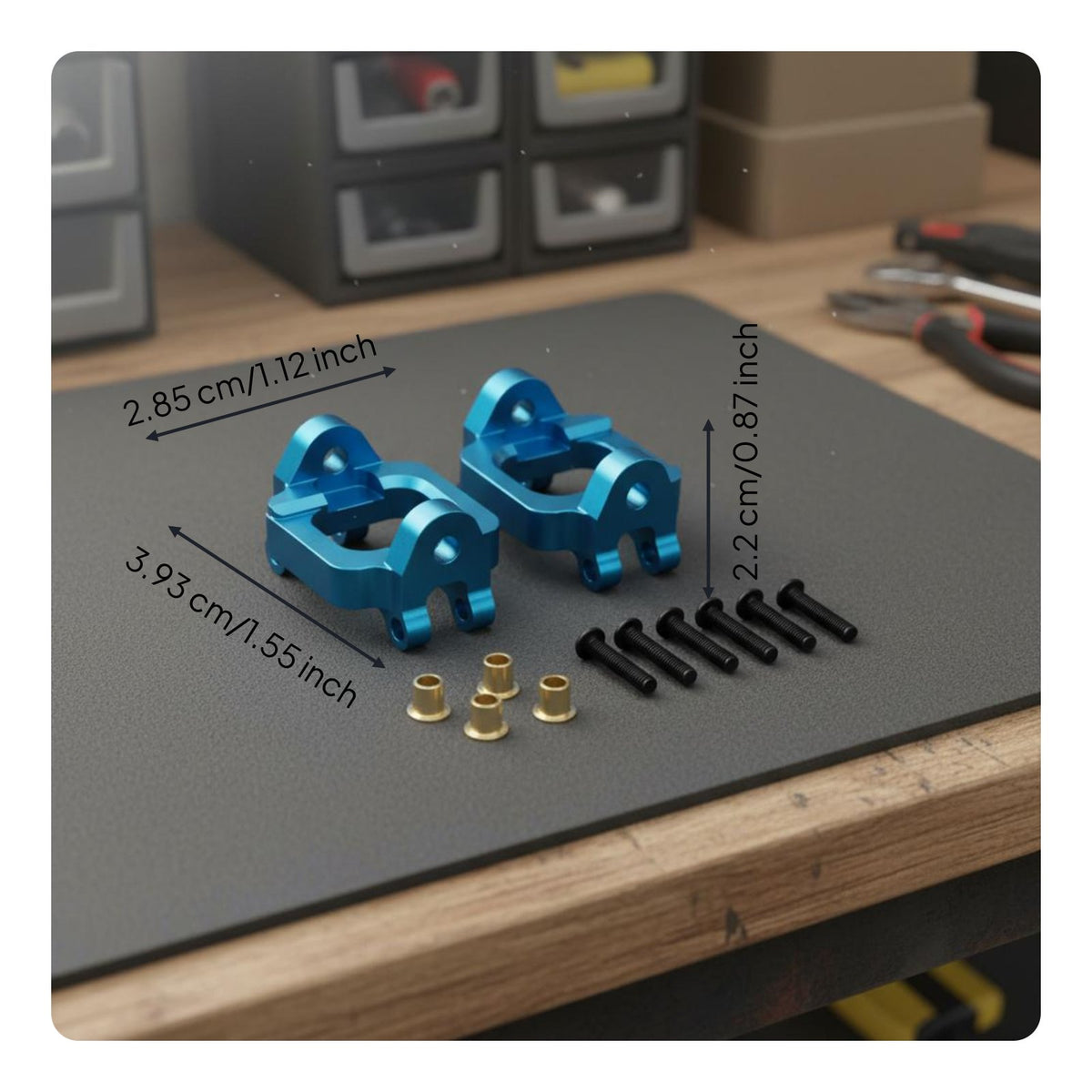 Front Caster Hub Anodized Finish Aluminum Caster Block Long-Lasting