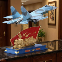 Fighter Aircraft Model with Display Base 1:32 Scale Airplane Detailed for Desk