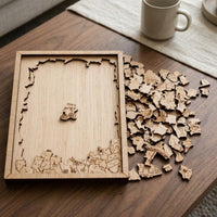 100 Pieces Standing Display Puzzle Gift Cat Shaped Puzzle Hard for Couples