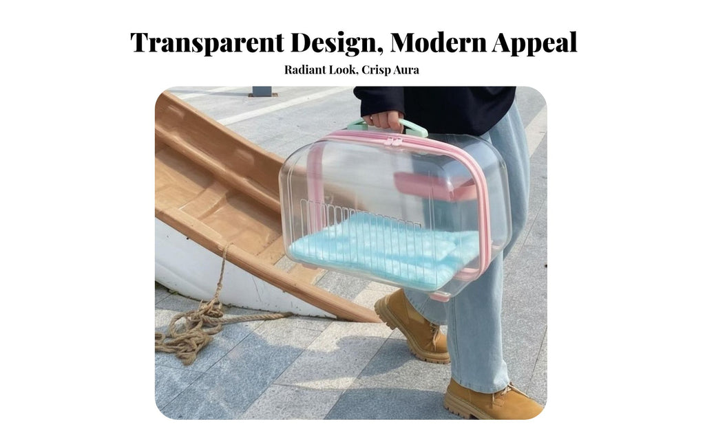 2-Tier Pet Trolley Transparent View pet Equipment two-level Design