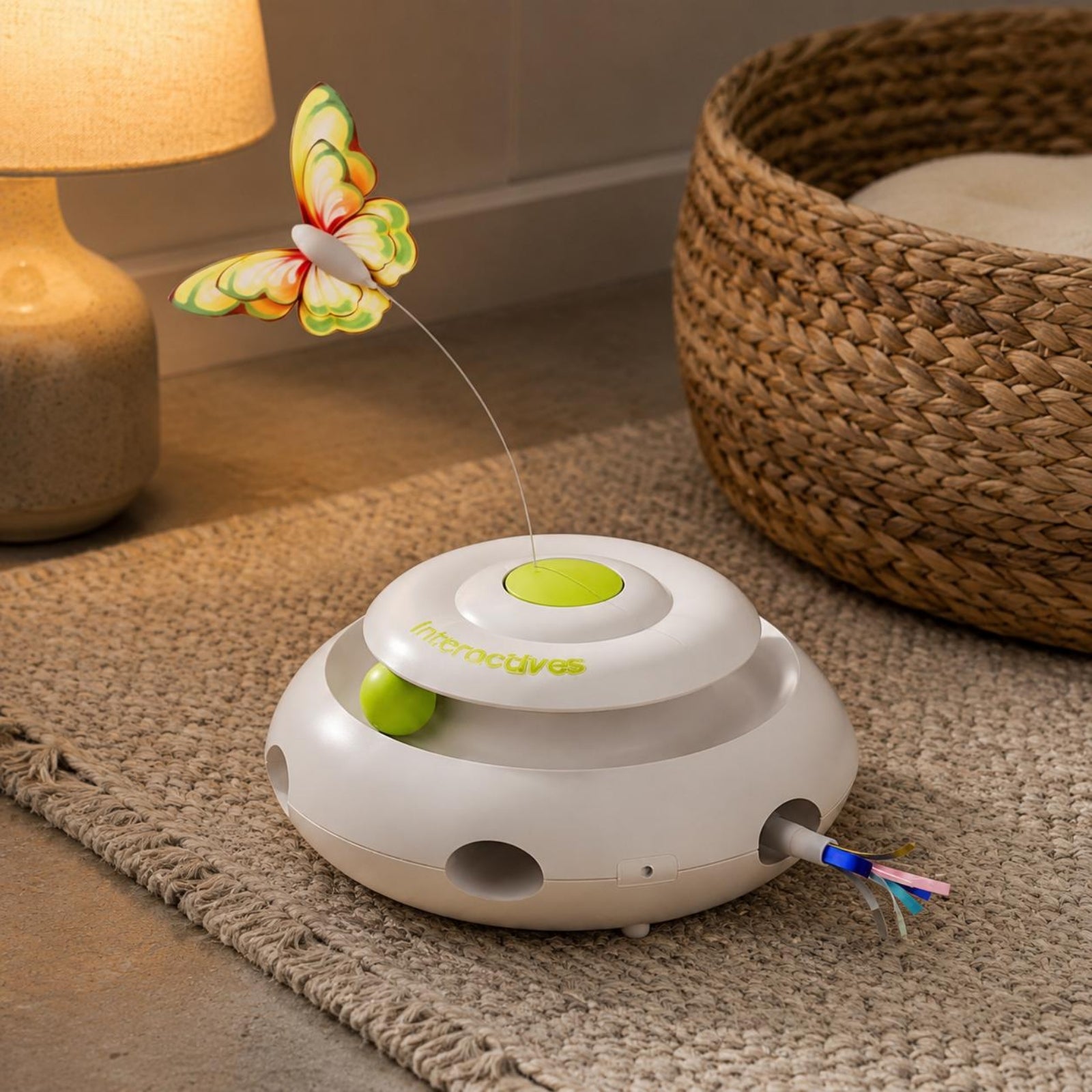 Interactive Feline Toy Multi-Feature Rolling Ball Feline Toy