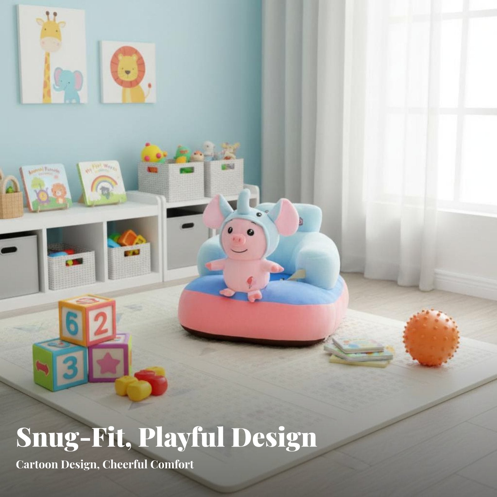 Plush Sit-Training Chair Soft and Comfortable creatureShaped Sitting Trainer