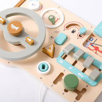 Young Child Driving Activity Board Pretend Play Steering Wheel Busy Board