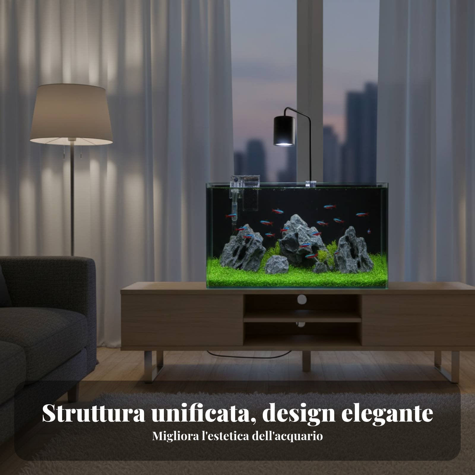 LED Aquarium Focused Illumination Adjustable Height & Angle Aquatic Plant Grow