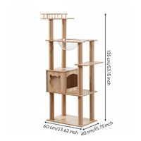 Feline Climber with Space Capsule Bed Sturdy Pet Accessory Stable Base