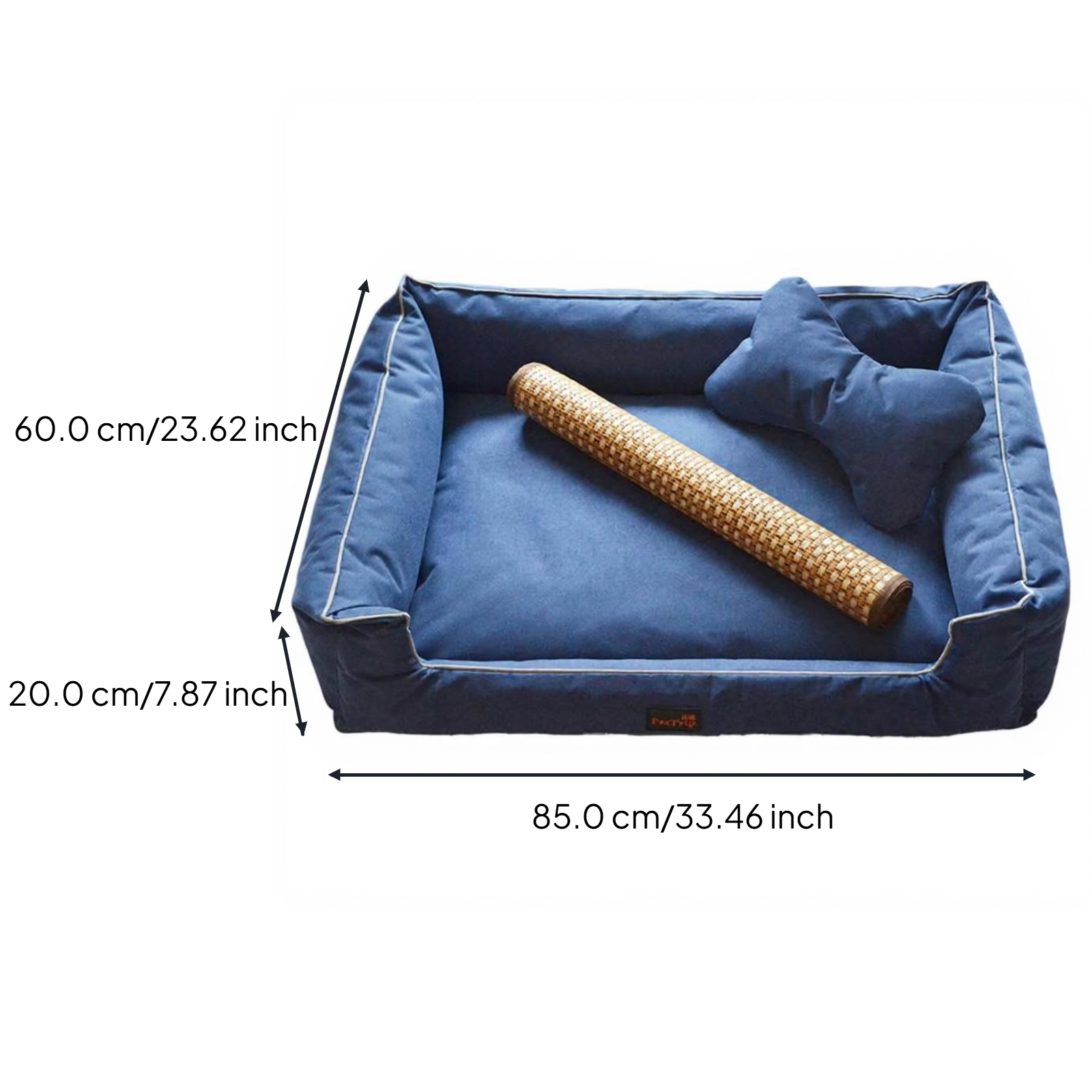 Pet Bed with Removable Cover, Calming, Non-Slip, All-Season