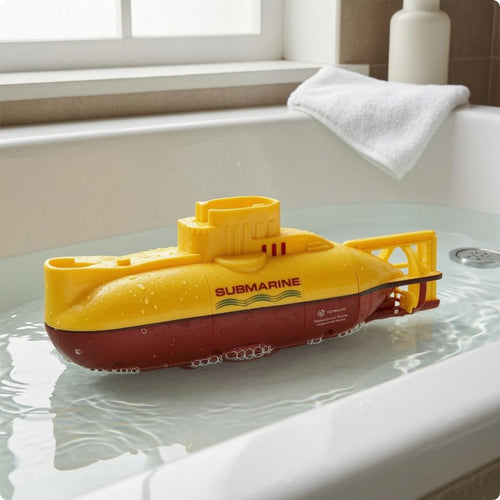 Wireless Control Underwater Vessel Rechargeable Aquatic Plaything Yellow and Red