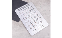 Braille Learning Board Printed Letters Educational Tool Rounded Corners