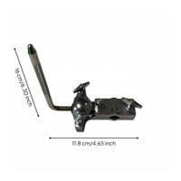 Single Arm Drum Clamp Adjustable Drum Mounting Bracket 360° Rotation Music Hardware for Drummers