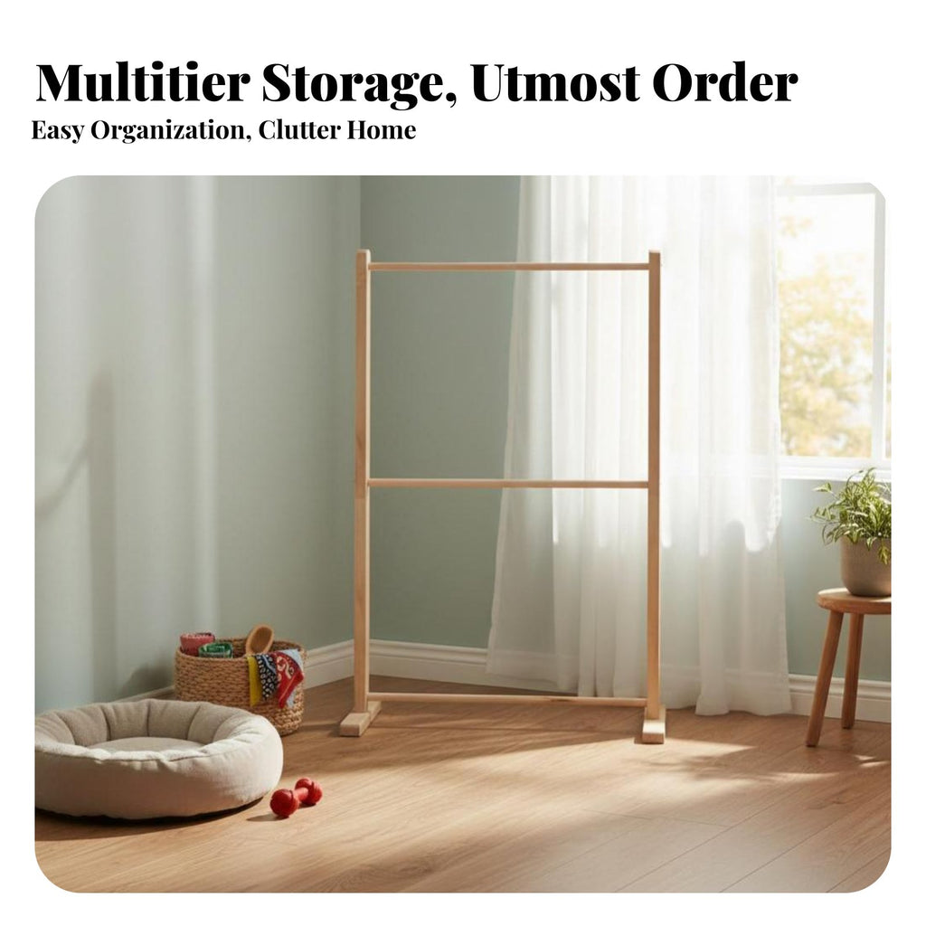 Miniature Pet Wardrobe Minimalist aesthetic Garment Rack adaptable for Living Room