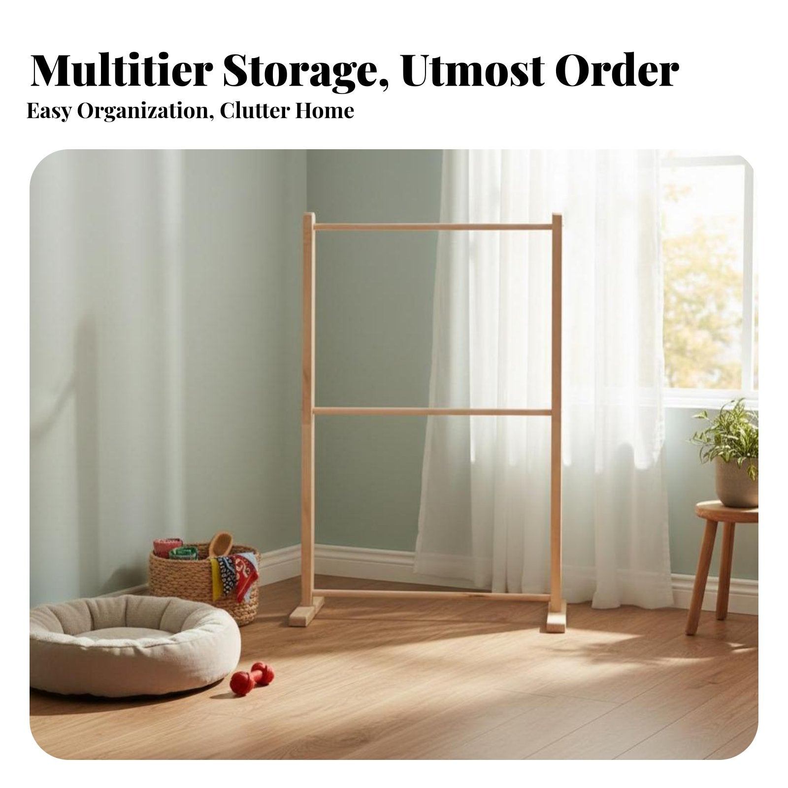 Miniature Pet Wardrobe Minimalist aesthetic Garment Rack adaptable for Living Room