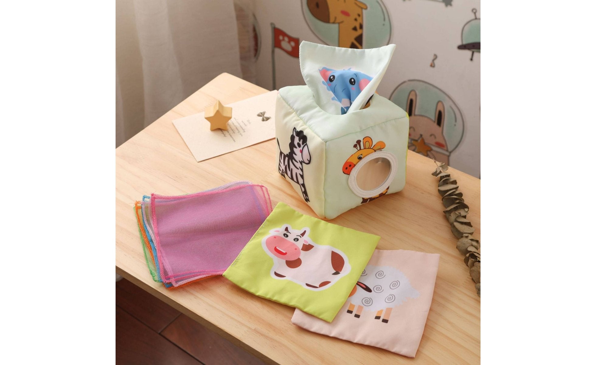 Tissue Box Toy Waterproof Baby Tissue Box Toy Material for Car, Kids