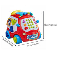 Learning Bus Toy Multifunctional Music Bus Toy Educational for Young Children