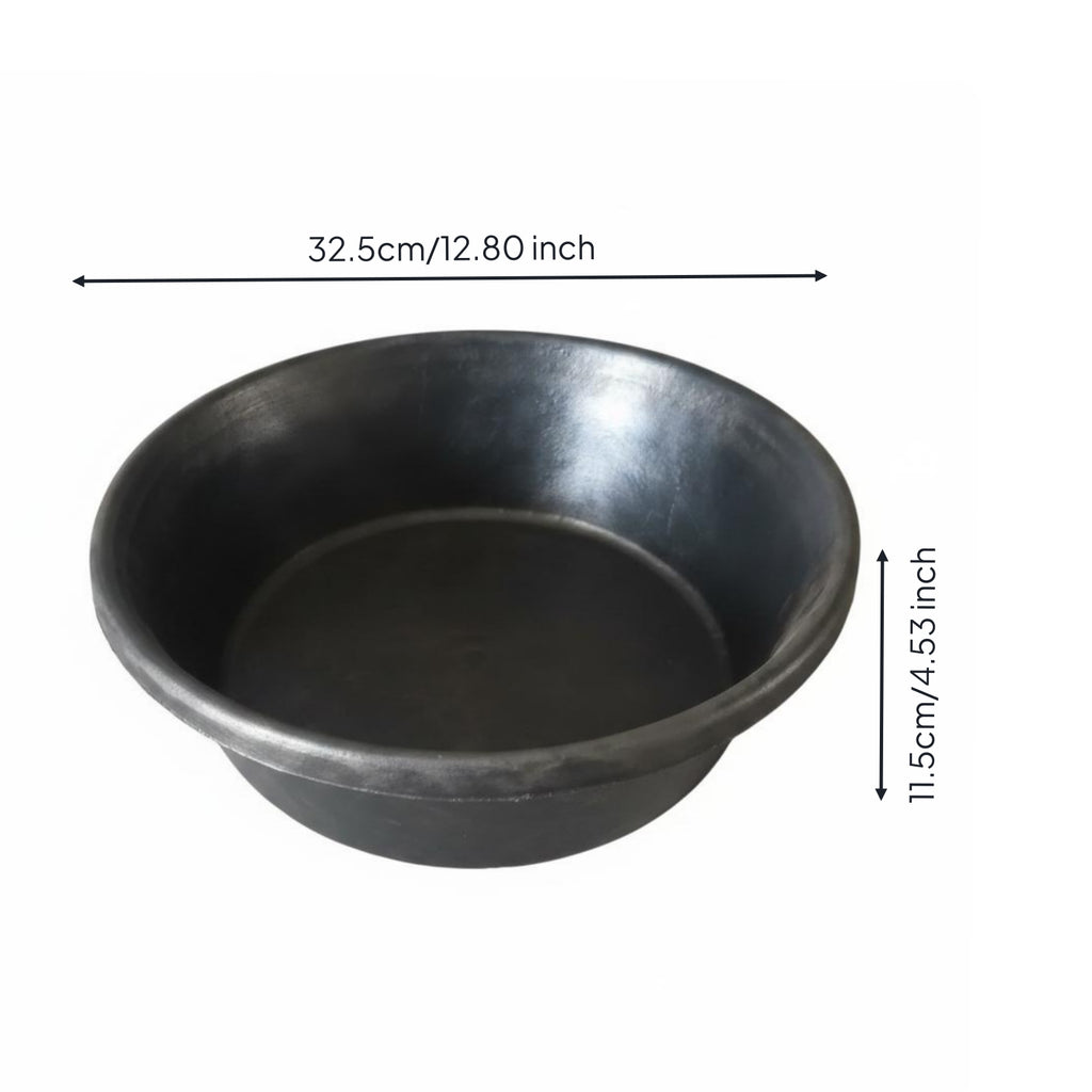 Rubber Pet Bowl Molded Black Pet Bowl Flared Rim Feeding Dish