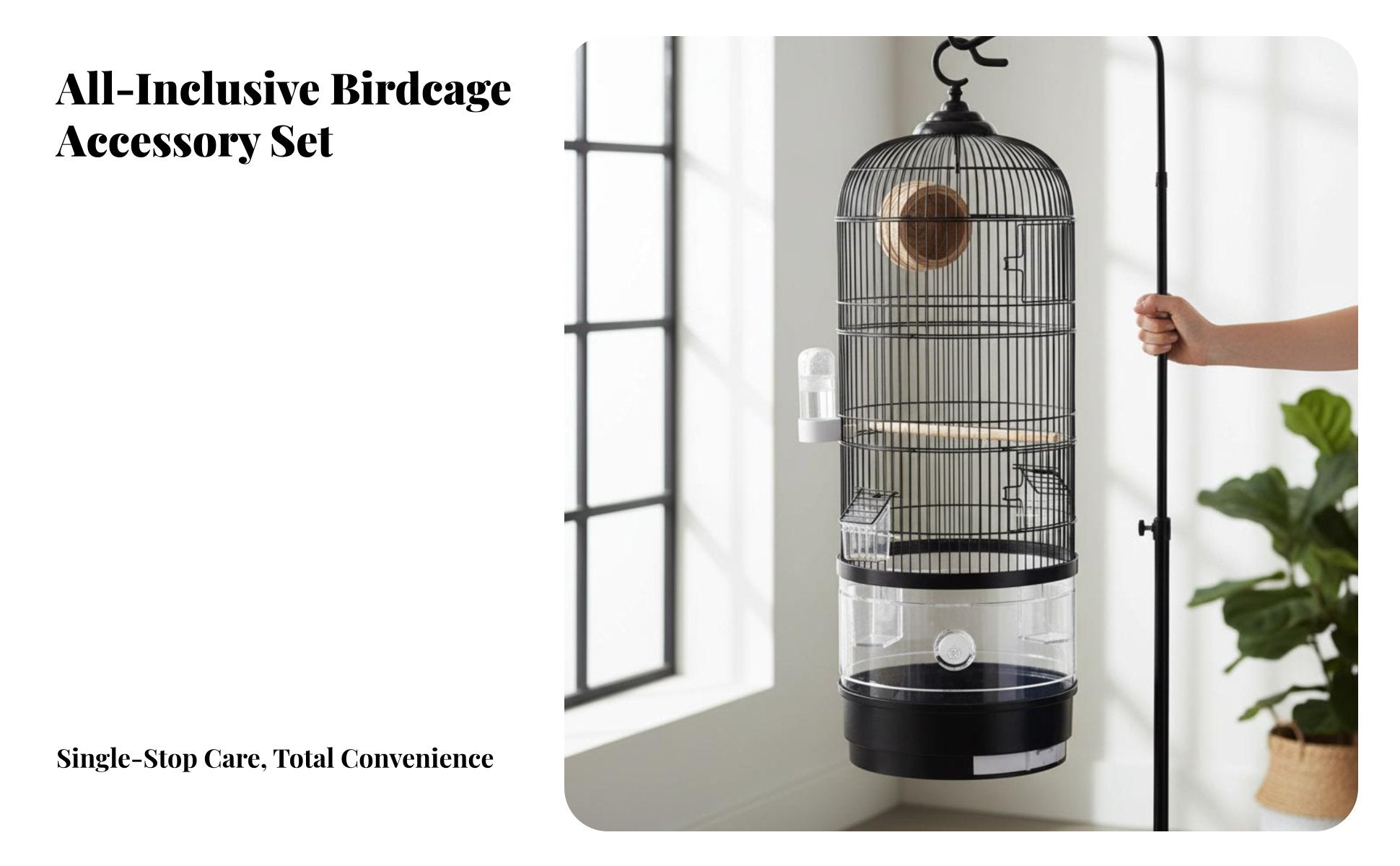 Hanging Round Bird Enclosure Splash-Proof Feeder Hanging Bird Enclosure