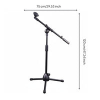 Tripod Vocal Pickup Stand Sturdy Metal Music Accessory Non-Slip Feet
