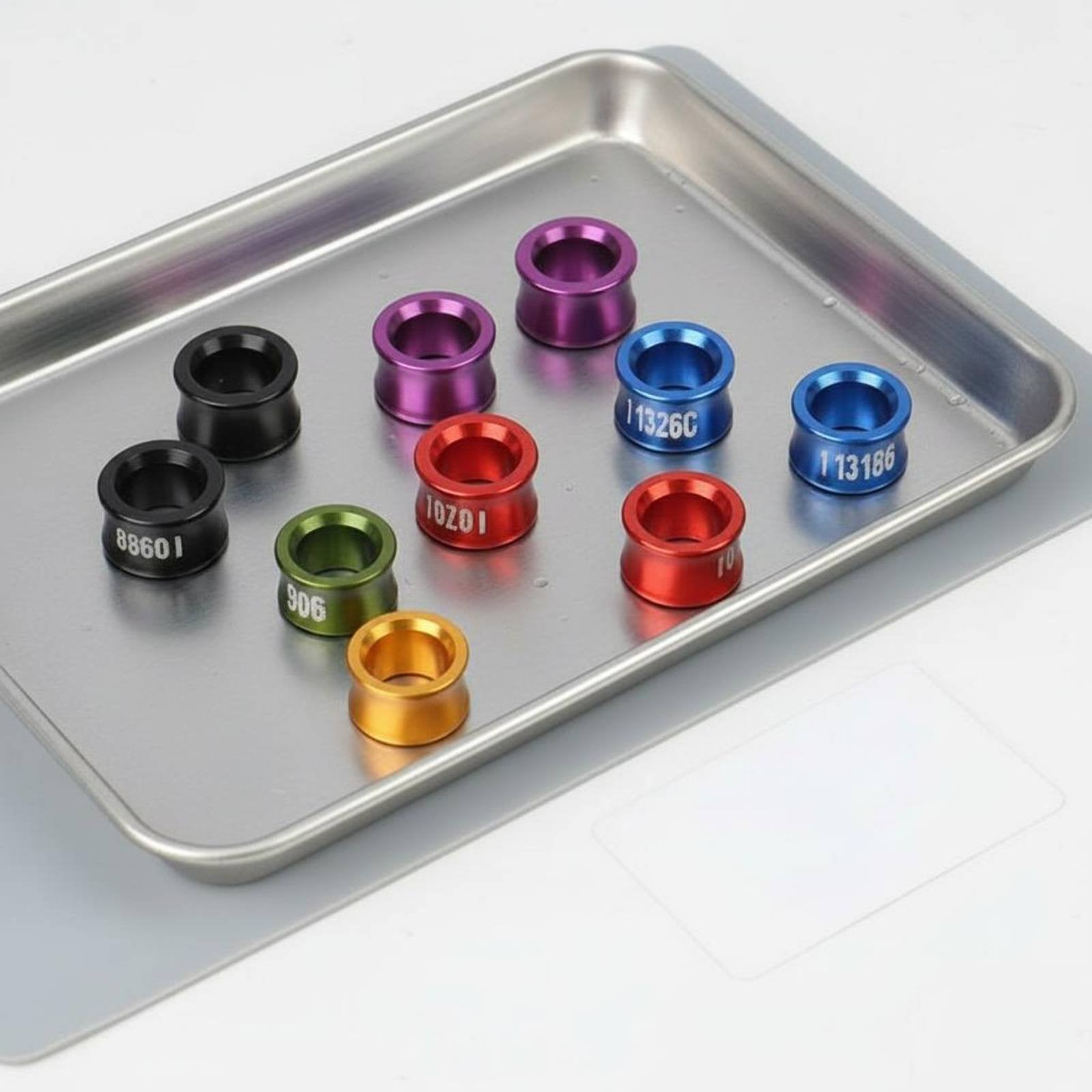 10 Pieces Parrot Foot Band Mixed Colors Aluminum Bird Leg Band for Aviary