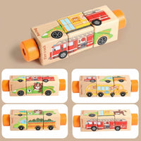 Rotating Picture Brainteaser Compact Rotating Block Brainteaser Early Learning