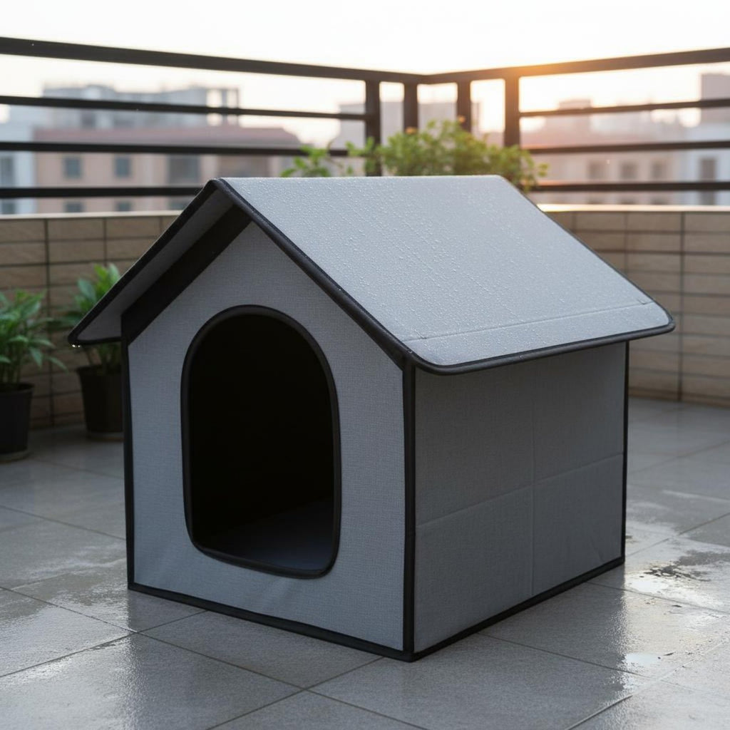 Waterproof Pet Shelter Rainproof Outdoor Pet House Fixed for Cats, Dogs